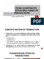 BLP-Transactions (Contracts) - Types and Forms