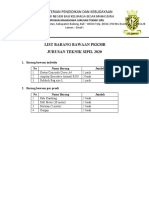 Politeknik Negeri Bali Teknik Sipil List Barang PKKMB 2020