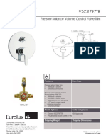 Ficha Tecnica Mezclador Pressure Balance Arena Con Diverter 92CR797TR