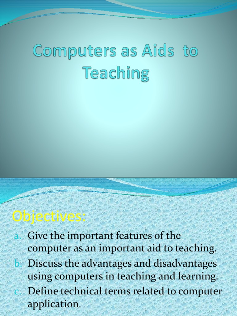 Computer As Aids To Teaching PDF PDF Computer Hardware Cd Rom