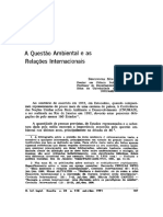 MIYAMOTO, Shiguenoli - A Questão Ambiental e As Relações Internacionais