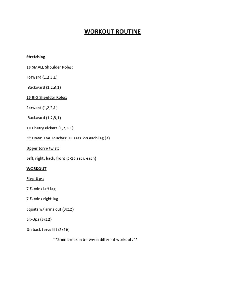 Effective Full-Body Workout Routine | PDF | Wellness