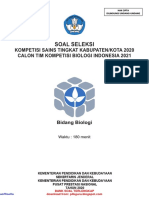 2020 - KSK Biologi SMA - Soal Dan Kunci Jawaban PDF