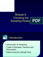 Choosing The Sampling Strategy