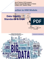 Introduction To HIM Module: Data Quality Standards & DQA