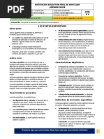 Los Textos Expositivos Saberes Previos