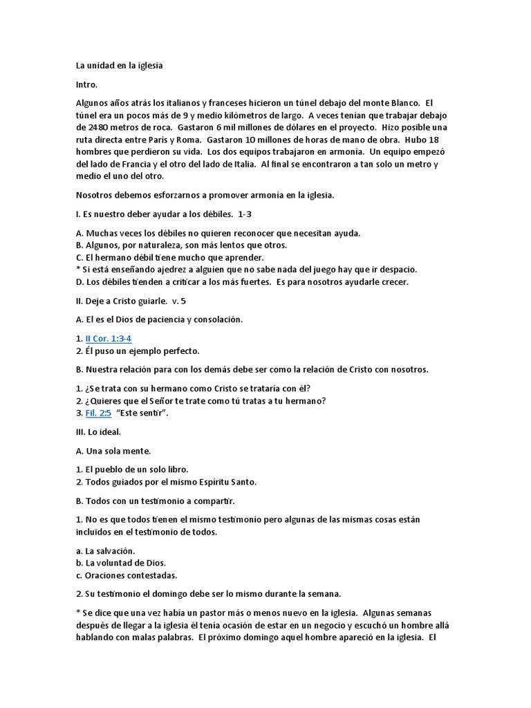 La Unidad en La Iglesia | PDF | Cristo (título) | Religión y creencia