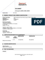 Material Safety Data Sheet: METHYLENE BLUE SOLUTION (4.5 G Per L) (42523, 42524, 42527)