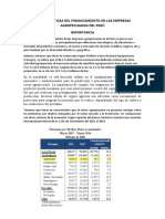 Características Del Financiamiento en Las Empresas Agropecuarias Del Perú