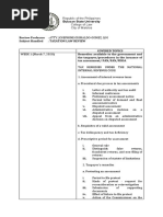 TAXATION LAW REVIEW Topics
