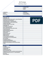 6H Pumps 6H Pumps 6H Pumps 6H Pumps: Well Data Sheet Well Data Sheet Well Data Sheet Well Data Sheet