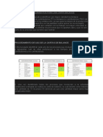 Procedimientos para Una Carta Balance