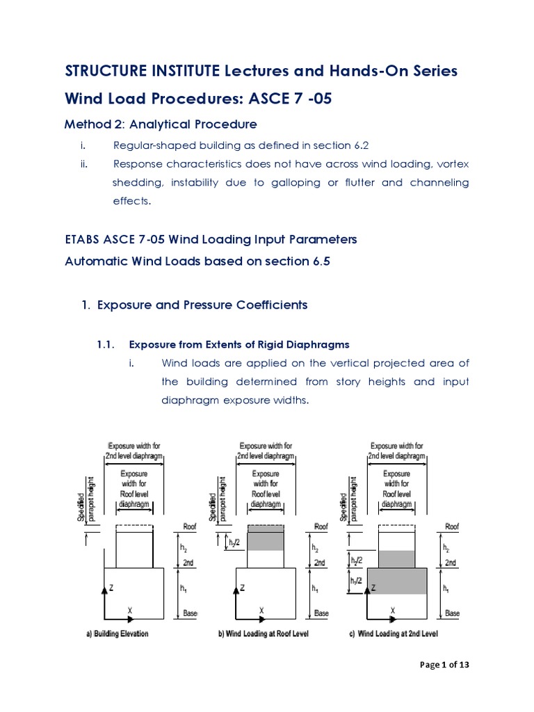 ASCE 7-05 Wind Load Analysis Guide | PDF | Wound | Angle