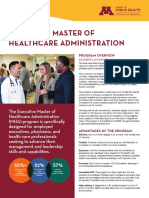 Executive Master of Healthcare Administration: Program Overview