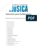 Exercícios para Embocadura PDF