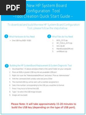 To Download And Build The New HP System Board Configuration Tool.