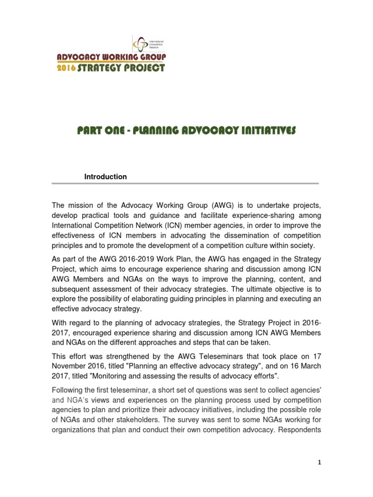 Planning Effective Advocacy Strategies | PDF | Strategic Planning ...