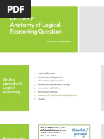 Lecture 7 Anatomy of Logical Reasoning Question