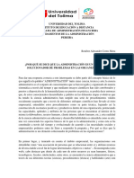 Por Qué Se Dice Que La Administración Es Un Elemento Solucionador de Problemas en Las Organizaciones