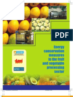 Energy Conservation Measures in The Fruit and Vegetable Processing Sector