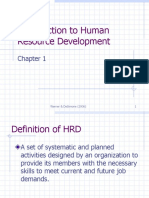 Introduction To Human Resource Development: Werner & Desimone (2006) 1