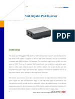 95W Single Port Gigabit Poe Injector: Product Datasheet