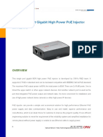 60W Single Port Gigabit High Power Poe Injector: Product Datasheet