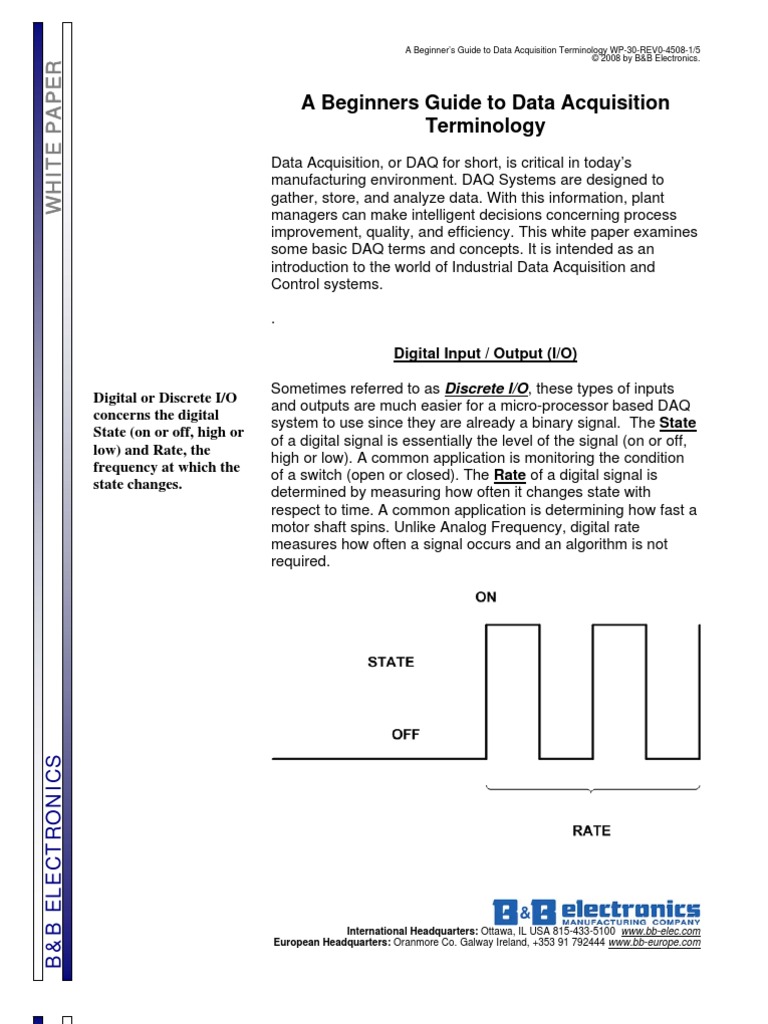 A Beginners Guide To Data Acquisition Pdf Bipolar Junction
