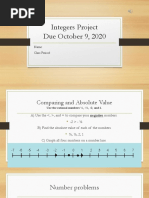 Math 7 Integers Project Finished