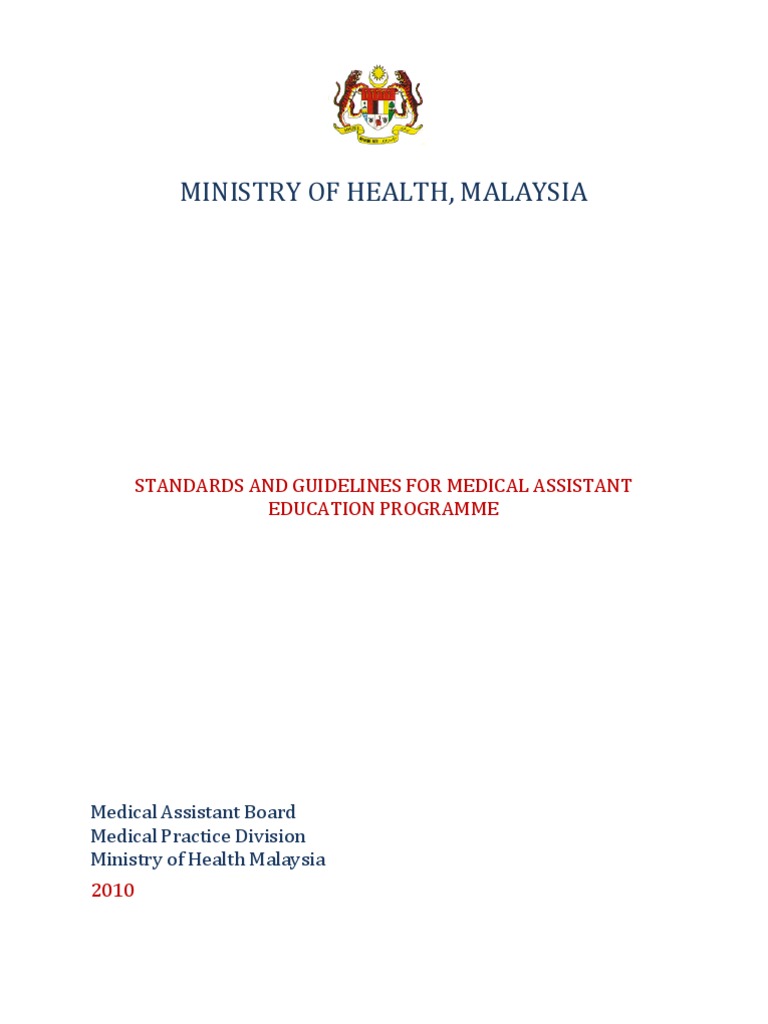 Medical Assistant Education Standards Malaysia | PDF | Educational ...