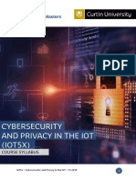 And Privacy in The Iot (IOT5X) Cybersecurity: Course Syllabus