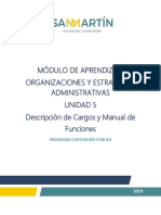 NF Unidad 5 DESCRIPCION DE CARGOS Y MANUAL DE FUNCIONES