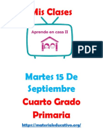 Mis Clases 4 To Grado 15 Septiembre Primaria