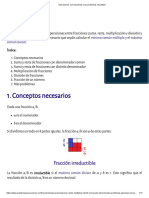 Operaciones Con Fracciones (Con Problemas Resueltos) PDF
