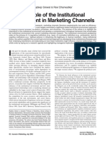 The Role of The Institutional Environment in Marketing Channels