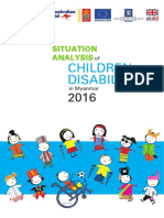 Situation Analysis of Children With Disabilities in Myanmar 2016