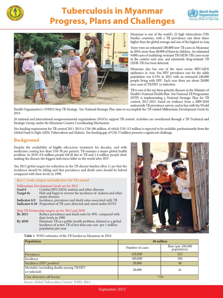 TB in Myanmar | PDF | Tuberculosis | World Health Organization