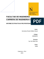 Informe de prácticas pre-profesionales en Junta de Usuarios del Sector Hidráulico Menor Río Mashcón