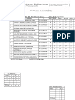 Planilla de Evaluación y Rendimiento de 1er Grado