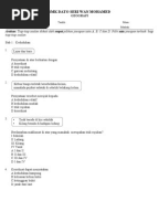 Soalan Peperiksaan Akhir Tahun Geografi Tingkatan 1