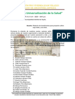 Relación de Beneficiarios para Proyecto PDF