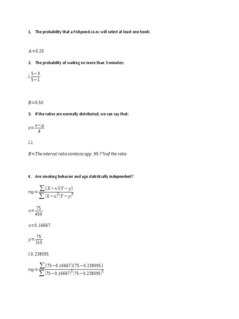 Statistical Probabilities and Analysis | PDF