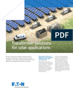 Transformer Solutions For Solar Applications: Eaton Dry-Type Transformers