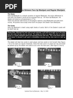Differences Between Face Up Blackjack and Regular Blackjack