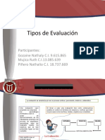 Tipos y Clases de Evaluacion