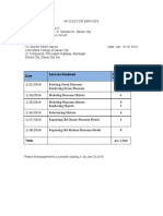 INVOICE FOR SERVICES Jan.20,2014