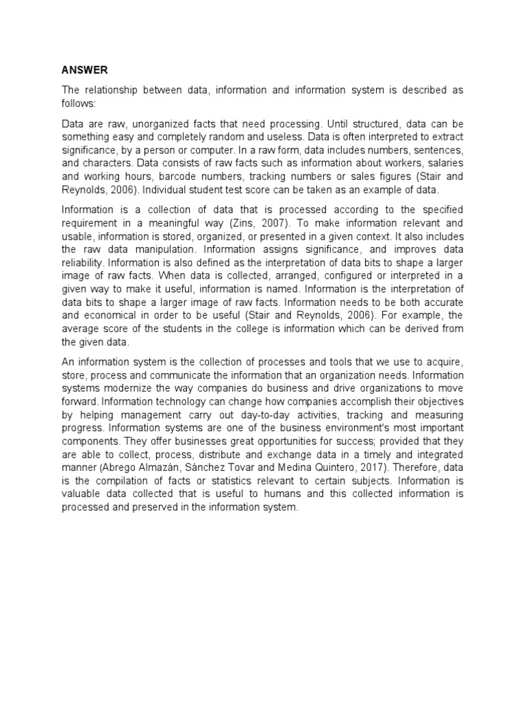 Understanding Data & Information Systems | PDF | Career & Growth ...