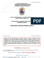 Profesora: Adriana Román Pacheco: Actividades: Segunda Lengua Inglés "Segundo Grado"