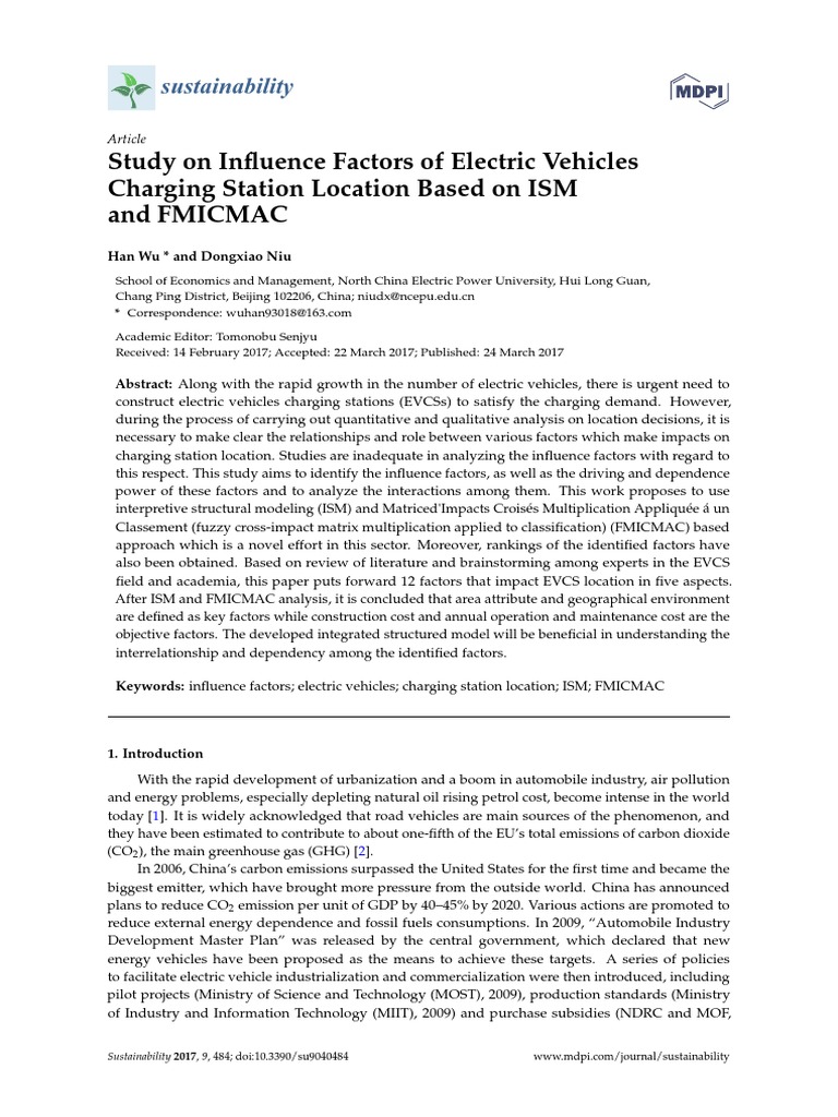 Sustainability 09 00484 PDF | PDF | Electric Vehicle | Greenhouse Gas