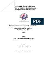Calidad de Servicio Como Uns Ventaja de Competitividad - Marcelino - Tesis - Bachiller - 2016 PDF